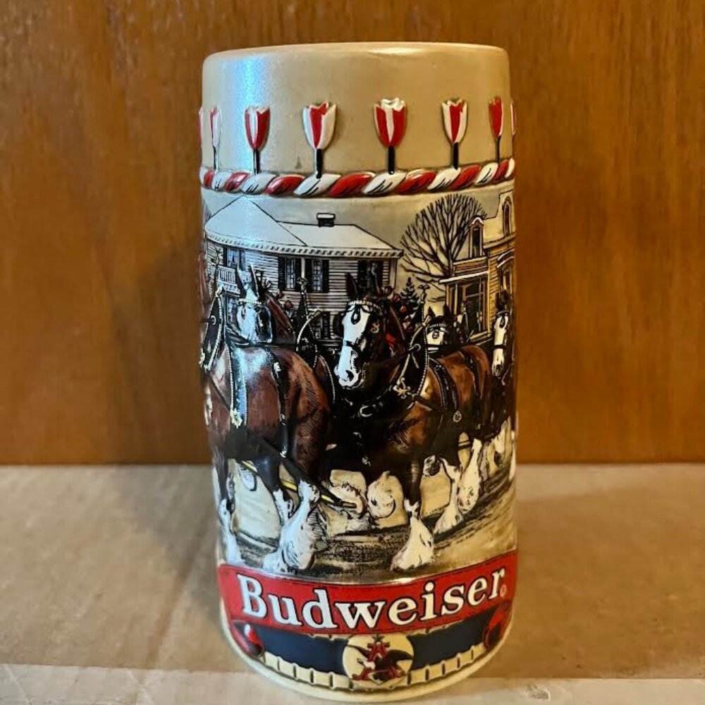 1986 LIMITED EDITION COLLECTOR SERIES BUDWEISER ANHEUSER BUSCH CLYDESDALES STEIN